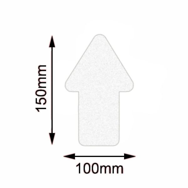 Mehlhose vloermarkering Safety witte pijl 100x150mm, VE: 10 stuks, KSEP1V10
