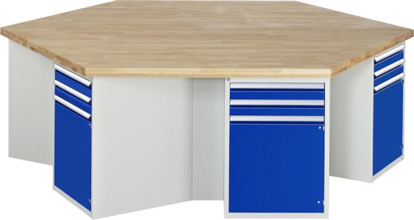 RAU groepswerkbank serie 4000, 12 x laden, 2700x840x2340 mm, 03-492-135B4S.11