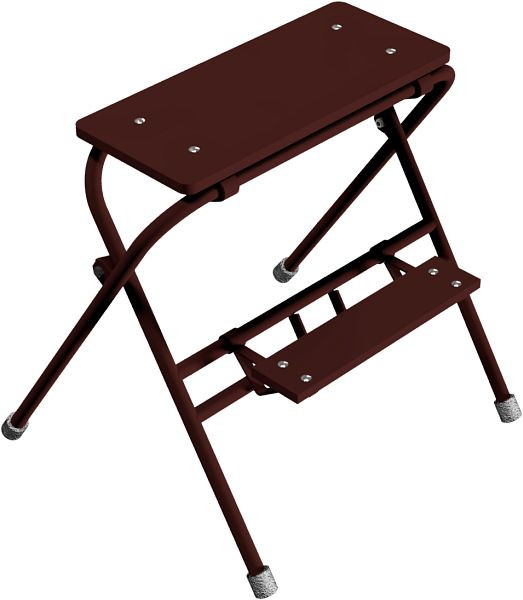 Schake werktrap, gelakt, 2 treden, breedte: 0,60 m, hoogte: 0,70 m, 10151