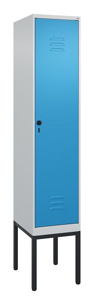 C+P luierkluis Classic PLUS met middenwand, frame, 2120x400x500mm, 7035/5012, veiligheidsdraaigrendel, 0800307-12F S10004