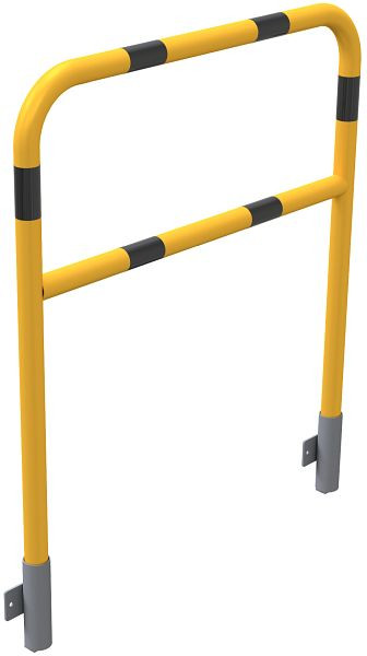 Schakedeflectorstang van stalen buis Ø48mm, breedte: 1000mm, totale hoogte: 1200mm, met dwarsbalk, thermisch verzinkt, voor wandmontage, 448_22WBG
