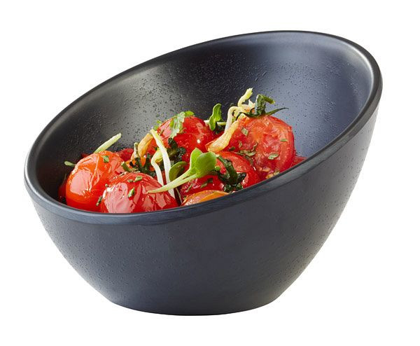 APS schaal -ZEN-, Ø 12,5 cm, hoogte: 8,5 cm, melamine, zwart, steenlook, 0,15 liter, 84351