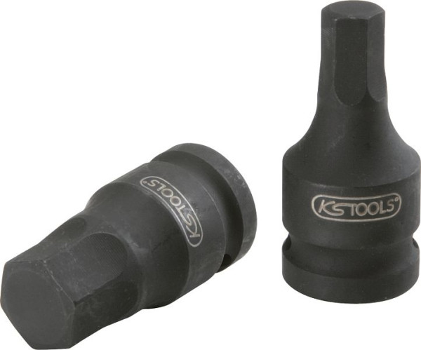 KS Tools Slag-bitdopsleutel 3/8" voor binnenzeskantschroeven, kort, 4 mm, 515.1587