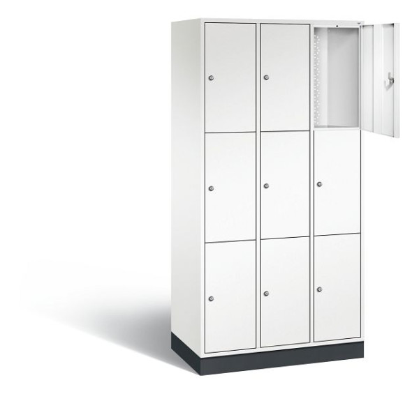 C+P lockerkast Intro, H1950xB920xD490mm, kleur: verkeerswit, 8370-301 S10066