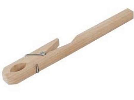 JUCHHEIM Halter für Reagenzgläser, 195 mm, Ø 11 bis 20 mm, Holz mit Feder, 01951