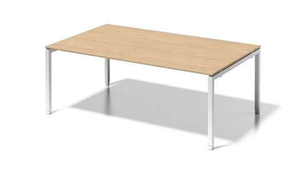 Bisley Cito directiewerkplek/vergadertafel, 650-850 mm in hoogte verstelbaar U-frame, H 19 x B 2000 x D 1200 mm, esdoorn/verkeerswit, DUH2012MP396