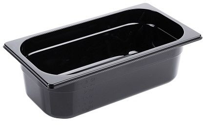Contacto GN-bak 1/3, 100 mm polycarbonaat, zwart, 3813/100
