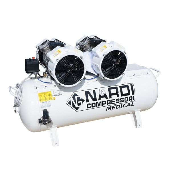 AEROTEC geluidsarme zuigercompressor XTR 8V-270 L zonder droger met drukschakelaarbediening, 2017102