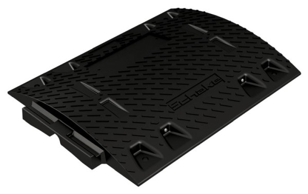 Schakedorpel van recycling, middenstuk, zwart, hoogte: 50 mm, 3392-50