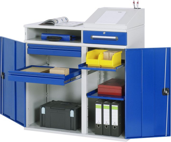 RAU zijkast sta bureau, opbergvak, lade en 2x binnenlade, 1100x1060/1220x520 mm, 07-1100T-M07.11