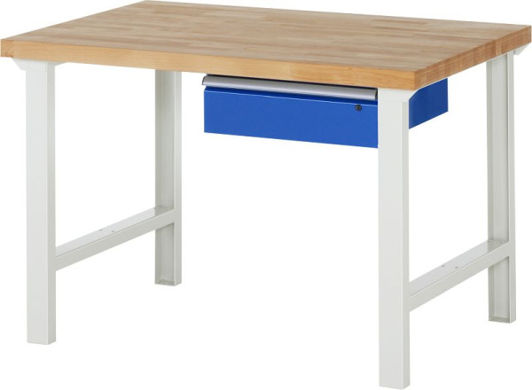 RAU werkbank serie 7000 - modulair ontwerp, 1 x lade, 1250x840x900 mm, 03-7001A1-129B4S.11