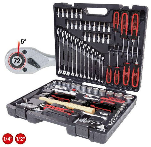 KS Tools 1/4"+1/2" universele gereedschapsset, 97-delig, 917.0797