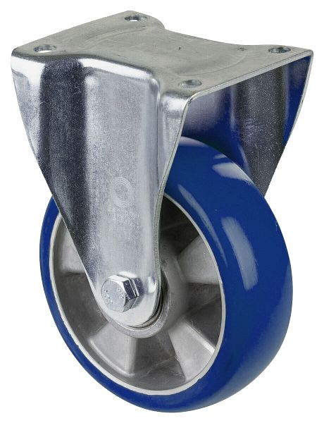BS Rollen zwaarlastwiel bokwiel, polyurethaan wiel 83 Shore, aluminium velg, kogellager, plaat, diameter: 160 mm, N110.B92.160
