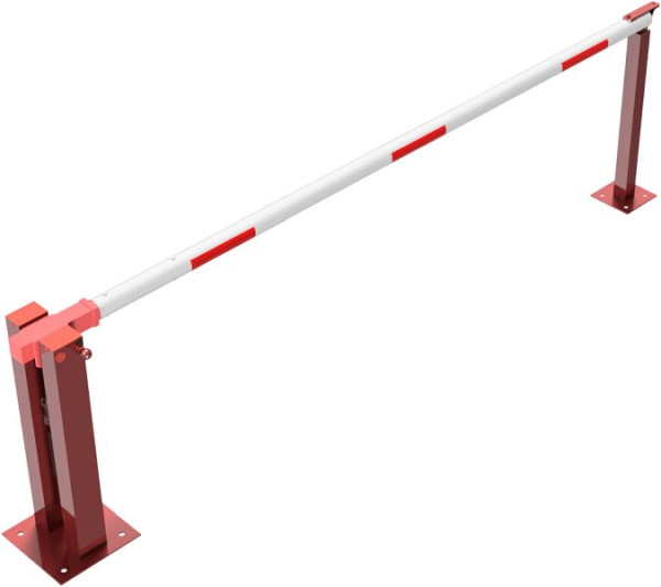 Schake handbarrière met gasdrukveer en vaste steunpaal, dagbreedte: 3000 mm, voor hangslot, 415_30VPB