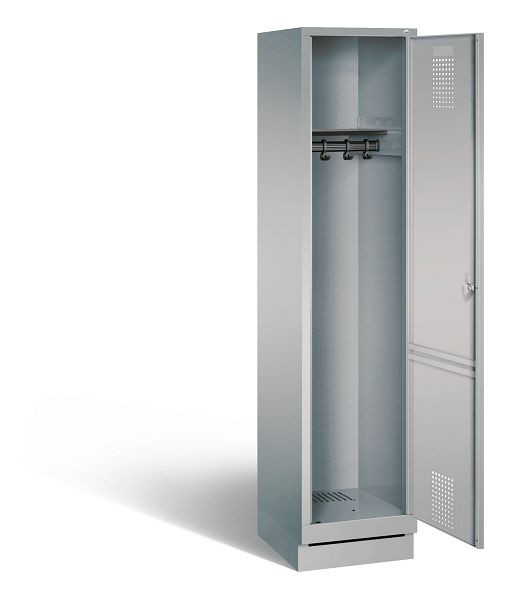 C+P Evolo locker, H1800xB420xD500mm, kleur: wit aluminium, 48020-12 S10421