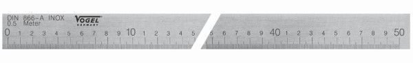 Vogel Germany lijnregels, inox, 500 mm, 30 x 6 mm, 1691000050