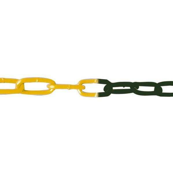 Schake 25 m afzetketting van kunststof, 6 mm dik, geel/zwart, 430_06-VE25