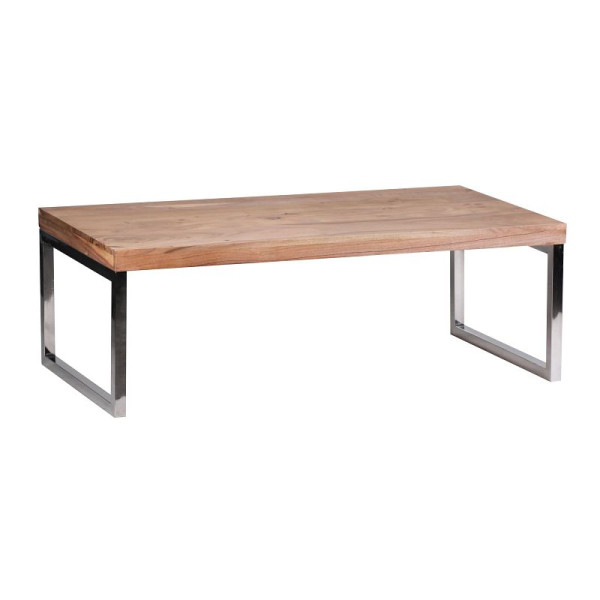 Wohnling salontafel GUNA massief acaciahout 120 cm breed design donkerbruine landelijke stijl, WL1.458