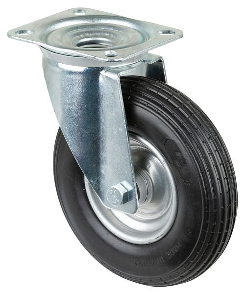 BS rollen transportrol, breedte 50 mm, Ø200 mm, tot 75 kg, polyurethaan banden, wiellichaam stalen velg aluminium zilver, rollager, L400.C91.200