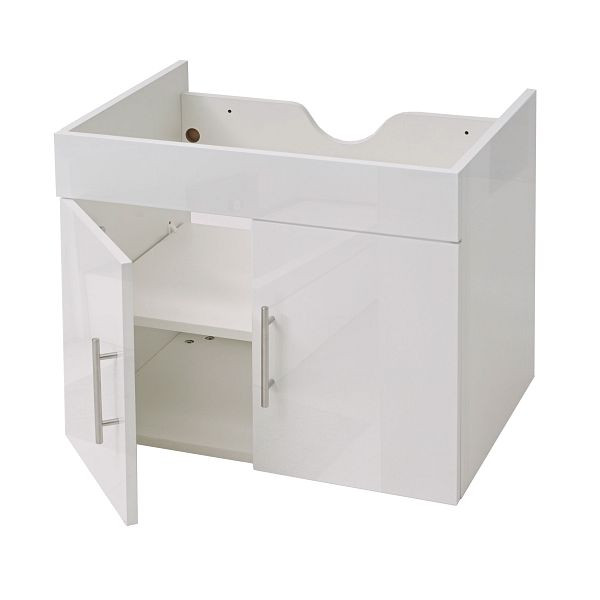 Mendler HWC-D16 badmeubel, badmeubel badmeubel badkamermeubel, hoogglans 60cm, wit, 62236