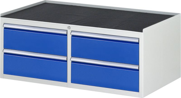 RAU ladekast serie 7000, B1145xD650xH465mm, links: laden: 2xH180mm, rechts: laden: 2xH180mm, metalen steun, 03-LL2.0.0A-MT.11