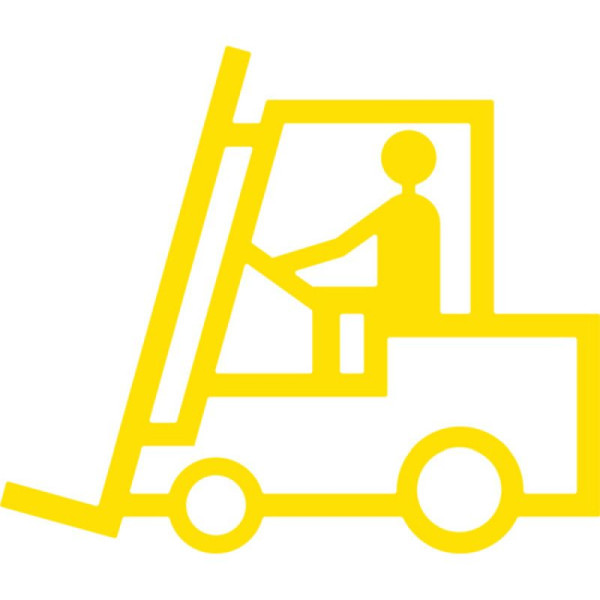Stein HGS HGS antislip pictogram heftruck -WT-5811-, retroreflecterend en antislip, geel, 23382