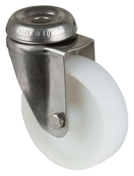 BS-rollen roestvrijstalen apparaatrol, wielbreedte 23 mm, wiel-Ø 75 mm, draagvermogen 60 kg, glijlager, VE = 2 stuks, G101.A90.076