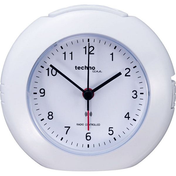 Technoline wekkerradio wit, DCF-77 wekkerradio, afmetingen: 120 x 112 x 52 mm, WT 757 wit