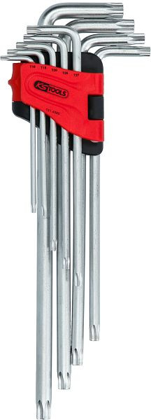 KS Tools Torx stiftsleutelset met boring, XL, 9-delig TB10-TB50, 151.4580