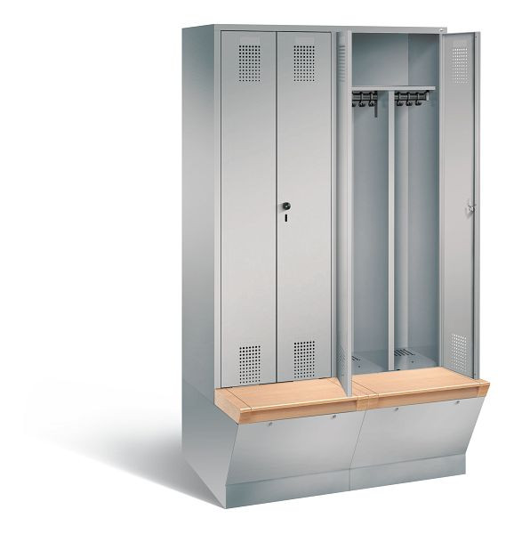 C+P zwart wit kastje Evolo, H2090xW1190xD815mm, kleur: wit aluminium, 48056-40 S10376