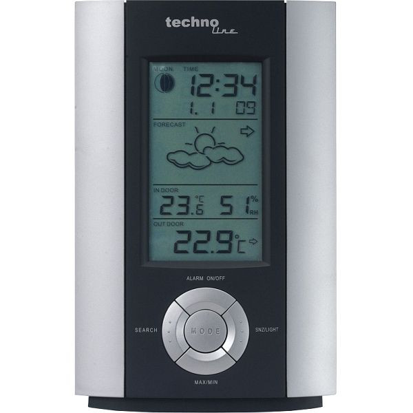 Technoline weerstation, quartz uurwerk, afmetingen: 95 x 145 x 50 mm, WS 6710