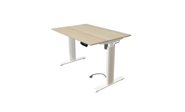 Kerkmann sta-/zittafel Move 1 Advance 120 x 80 cm frame wit, tafelblad esdoorn, 10190450