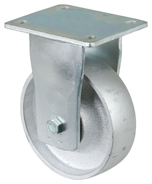 BS Rollen Zwaarlastwiel, bokwiel, wielbreedte 45 mm, wiel-Ø 150 mm, draagvermogen 600 kg, gegoten loopvlak, gegoten wiellichaam, kogellager, RR110.C81.150
