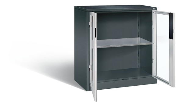 C+P gereedschapskast Acurado, H1000xW930xD500mm, kleur: antracietgrijs/lichtgrijs, verzonken handgreep, 8821-0552 S10012