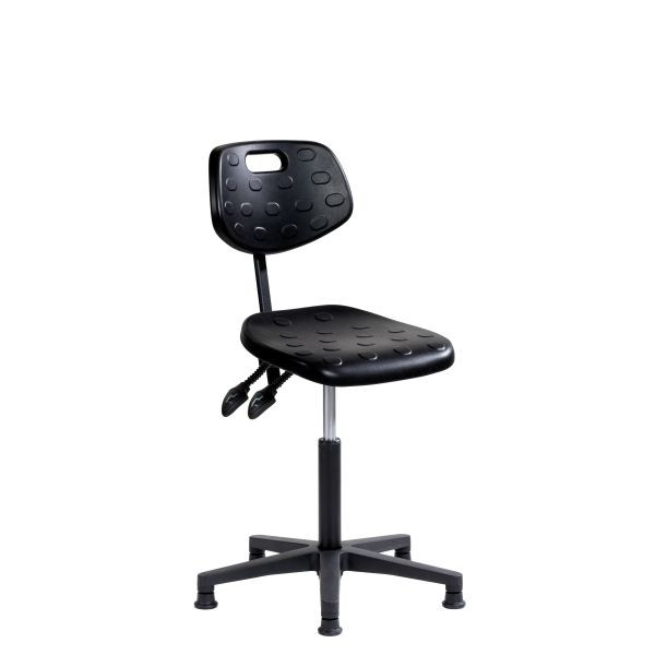 SOFAME werkstoel ERGODYN met glijders, zithoogte 49-69, met zitdiepteverstelling, polyamide onderstel, W050050040