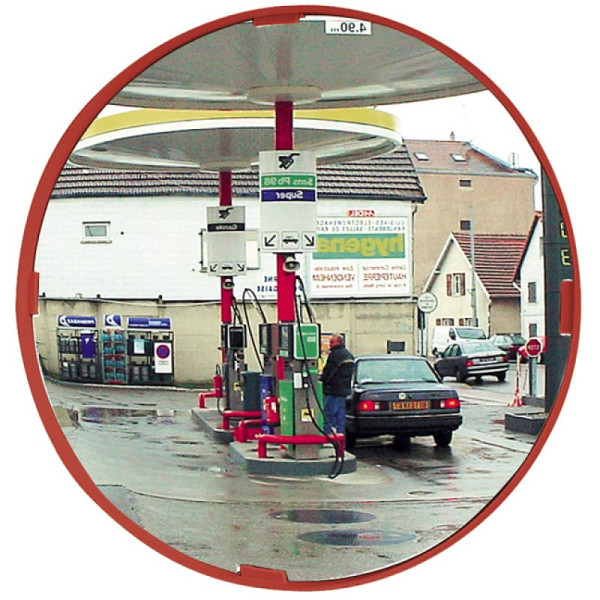Stein HGS HGS multifunctionele spiegel Visiom®, rond Ø 800mm /PAS®, ca. 20m/8 kg/ 5 jaar garantie, op de functie (spiegelglas, frame, houder), kleur: rood, 32812