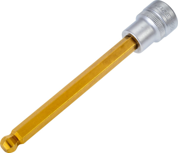 Hazet schroevendraaierdop, hol vierkant 10 mm, binnenzeskantprofiel, 8 mm, lange uitvoering met kogelkop, 8801KK-8