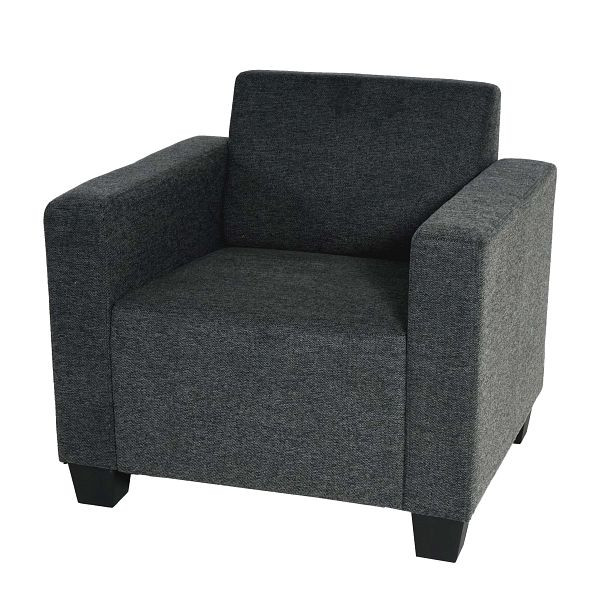 Mendler fauteuil lounge chair Lyon, stof/textiel, antracietgrijs, 75610