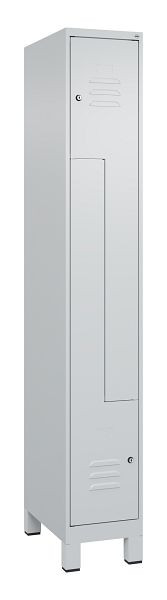 C+P Z-Spind Classic PLUS, C Z-Spind, Classic PLUS, voeten, 2 compartimenten, 1950x300x500mm, 7035/7035, cilindersloten, 080013-102 S10024