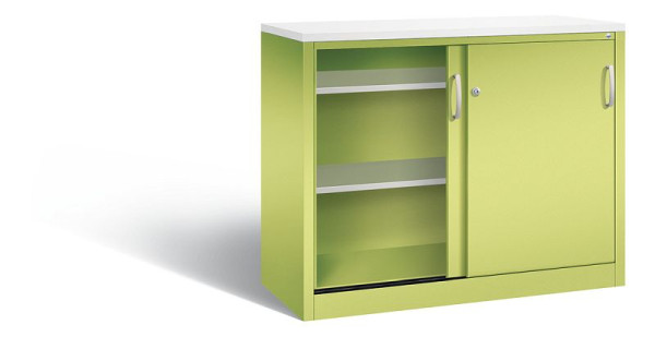 C+P dressoir met schuifdeuren Acurado, H1000xB1200xD500mm, kleur: Viriding groen / Viriding groen, beugelgreep, 2056-00 S10089