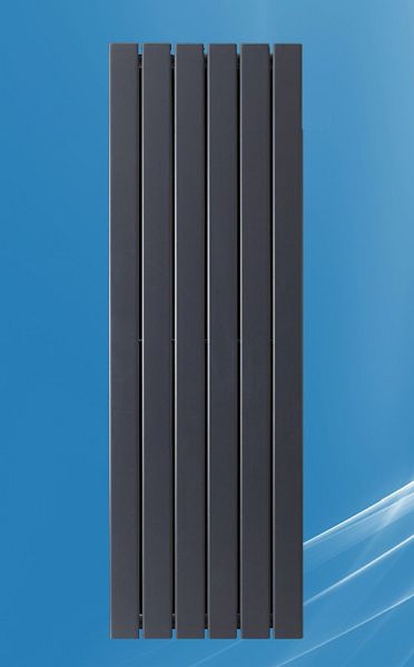 West Heiztec designradiator ARES VERTICAAL ENKELLAAG, antraciet / RAL 7016, EN442 75/65 - 20 C° 1038W, PVAM6091800