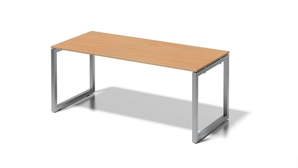 Bisley Cito bureau, 730 mm vaste hoogte O-frame, H 19 x B 1800 x D 800 mm, beuken/zilver, DOF1808BC355