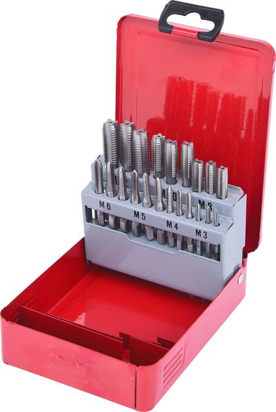 KS Tools HSS CO handtapset M, plaatstalen cassette 21-delig M3-M12, 336.0631