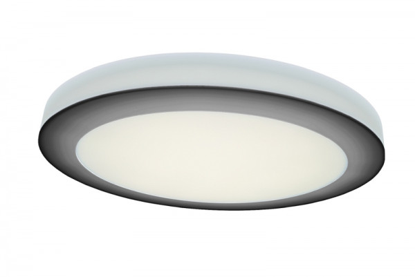 rutec Projekt ASCAR wand- en plafondlamp Aan/Uit, diameter 335mm, H70mm, 230V, 16W, IP20, 4000K, CRI80 - grijs, PBE134