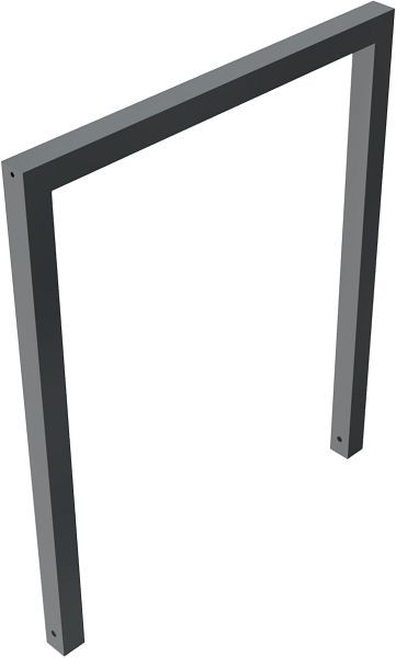 Schake leunbeugel van staalbuis, rechthoekige buis 60 x 60 mm, zonder dwarsbalk, totale breedte: 1000 mm, thermisch verzinkt en gecoat DB 703, 454_100B