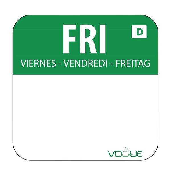 Vogue Friday zelfoplossende etiketten voor voedselrotatie, VE: 1000 stuks, U781