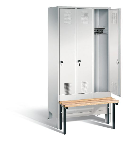 C+P garderobe Evolo, H1850xB900xD815mm, kleur: lichtgrijs, 48030-30 S10010