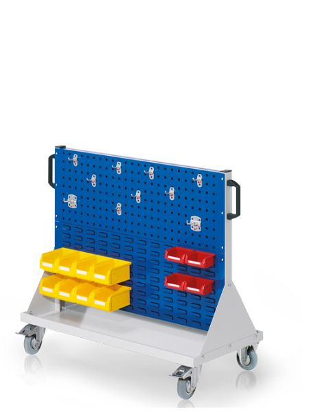 Bedrunka+Hirth RasterMobil® trolley - maat 2, afmetingen: 1000 x 500 x 890 mm, 1 x gereedschapshouder assortiment, 10 stuks, 04.41.1016