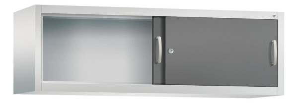 C+P bovenkast Acurado, H500xB1600xD400mm, kleur: lichtgrijs / vulkaangrijs, beugelgreep, 1 niveau, 2144-00 S10079