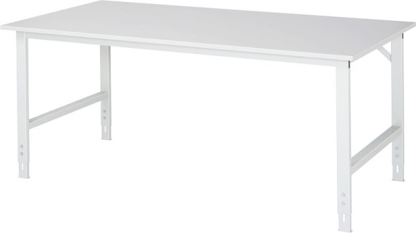 RAU Tom serie werktafel (6030) - in hoogte verstelbaar, EGB melamine plaat, 2000x760-1080x1000 mm, 06-625ME10-20.12